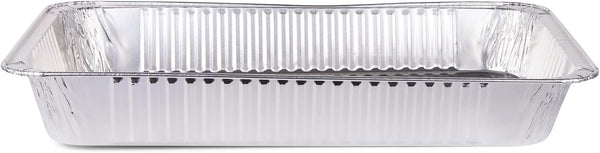 Disposable Full Size Aluminum Steam Pans, Deep Heavy Duty Foil Pans for Steaming, Baking, Roasting, Catering & Oven Reheating, Fits 2 Half Pans, 20.5 X 12.5 X 2.75 Inch, 2 Count6