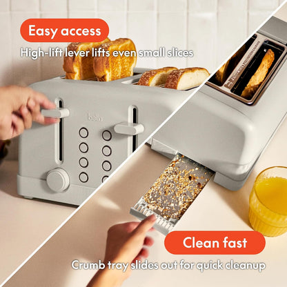 4-Slice Toaster with Extra Wide Slots, Oatmilk5