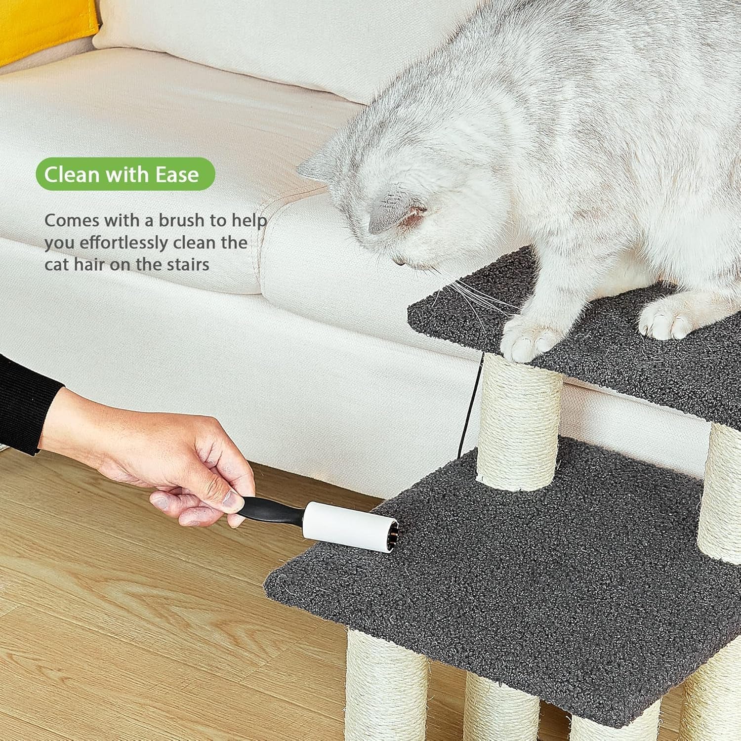 pawque-dog-stairs-cat-scratching-post-pet-steps-for-high-beds-couch-high-strength-boards-holds-up-to-150-lbs-for-indoor-small-cats-kittens-dogs-climbing-playing-3-combination-options-3-steps