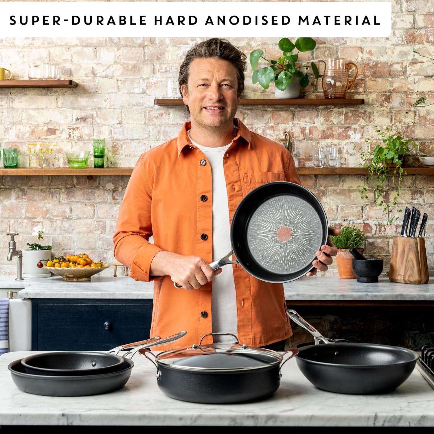 tefal-jamie-oliver-cooks-direct-5-piece-non-stick-pan-set-20-and-28-cm-frying-pans-16-18-20-cm-saucepan-with-lid-heat-indicator-riveted-safe-grip-handle-induction-hob-compatible-e017s555