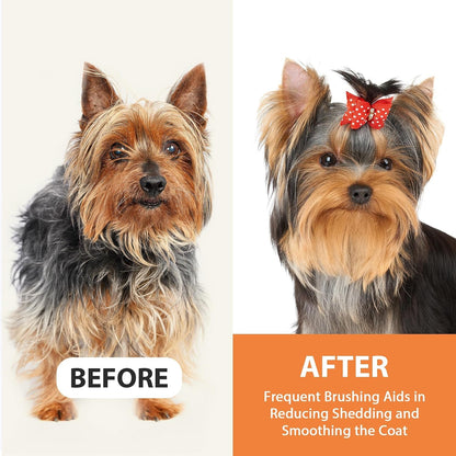 Dog Brush for Long Haired Dogs, 27Mm Extra Long Pin Brush for Grooming, Shedding - Beech Wood Material, Non-Slip Rubber Handle, Round-Tipped Pins6