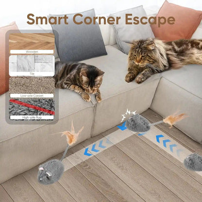 Pawingcat Remote Control Cat Toy Rechargeable Cat Mouse Toy Automatic Interactive Cat Toys for Indoor Cats Toy with 3-Speed Adjustment and 4 Directions4