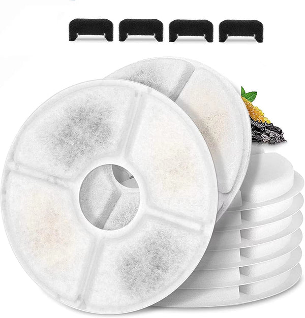 Cat Water Fountain Filters, Pack of 8 Cat Fountain Sponge Filter Pre-Filter Sponges for 84Oz/2.5L Automatic Cat Fountain5