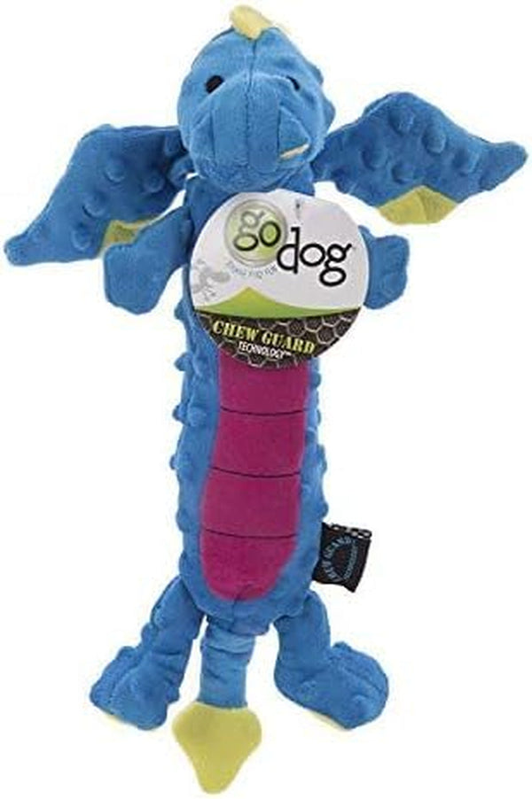 Godog Bubble Plush Dragons Squeaky Dog Toy, Chew Guard Technology - Coral, Large12