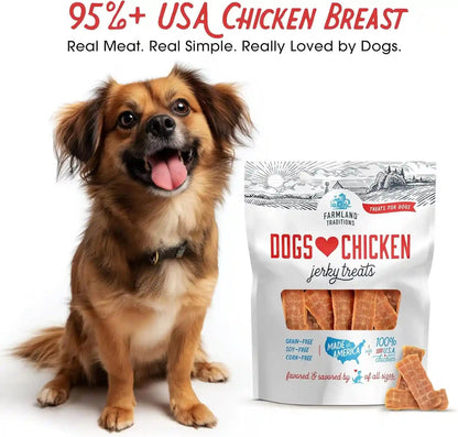 Farmland Traditions Filler Free Dogs Love Chicken Premium Jerky Treats for Dogs, 3 Lb. Bag2