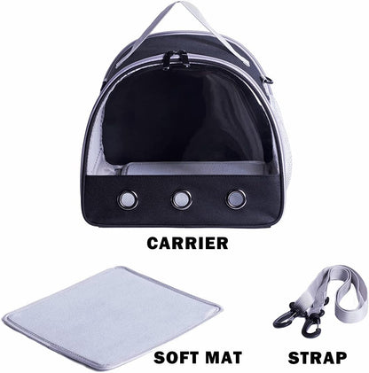 Guinea Pig Carrier Backpack, Clear Bubble Window Backpack for Guinea Pig, Bunny Rat Bird (Black, Carrier)4