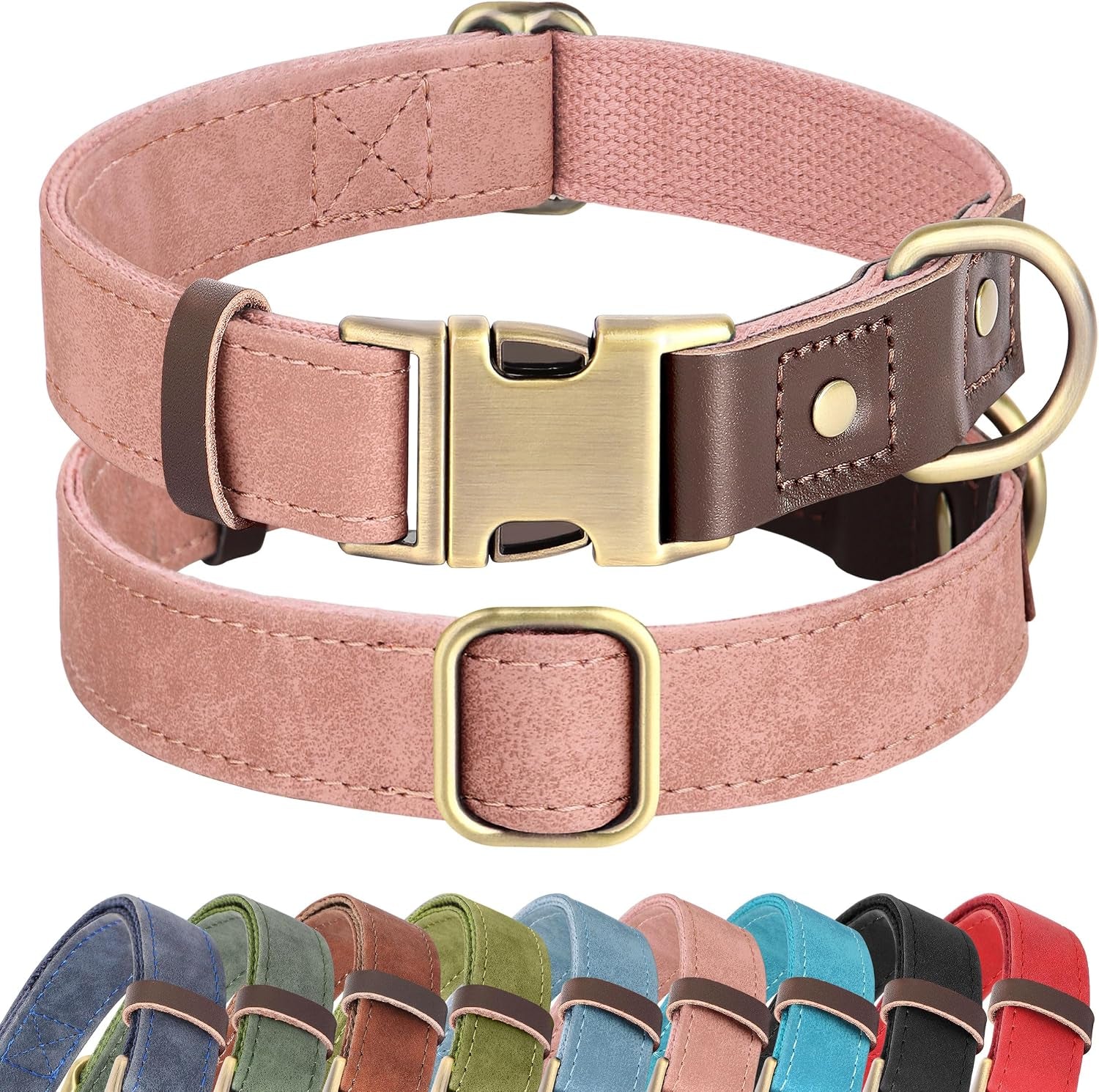 didog-pu-leather-dog-collar-for-small-dogs-puppy-soft-lining-green-s-all-day-comfort-for-daily-walks-and-backyard-play-quick-release-metal-buckle-for-easy-on-off-d-ring-for-leash-easy-clean