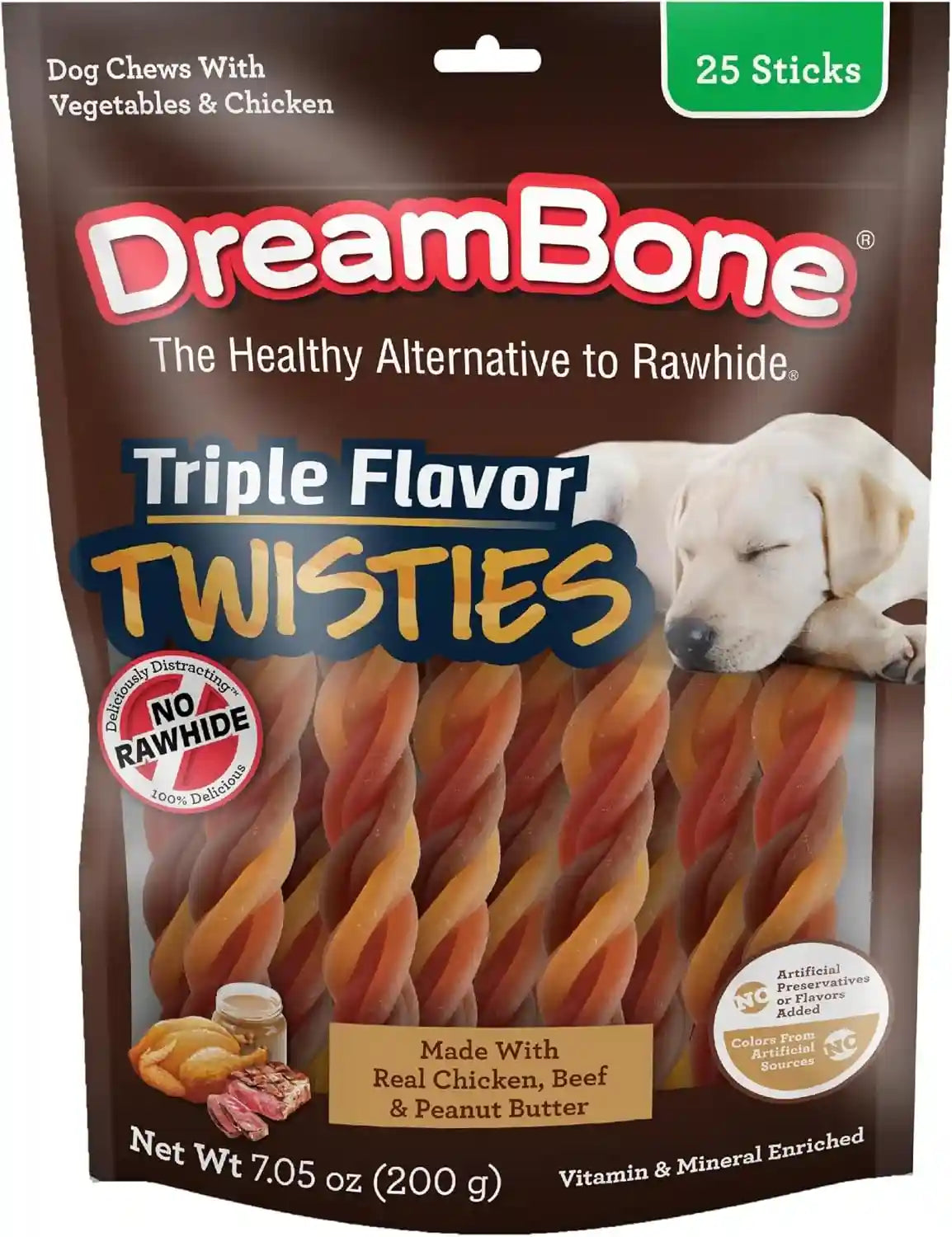 dreambone-triple-flavor-twisties-dog-treats-daily-rawhide-free-chew-digests-safely-with-real-protein-beef-pork-chicken-and-veggies-25-count