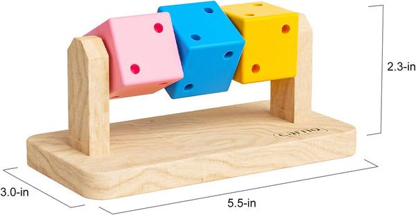 Hamster Enrichment Toys, Hamster Chew Toys, Wooden Small Animal Cage Accessories, for Syrian & Dwarf Hamsters, Gerbils, Rats2