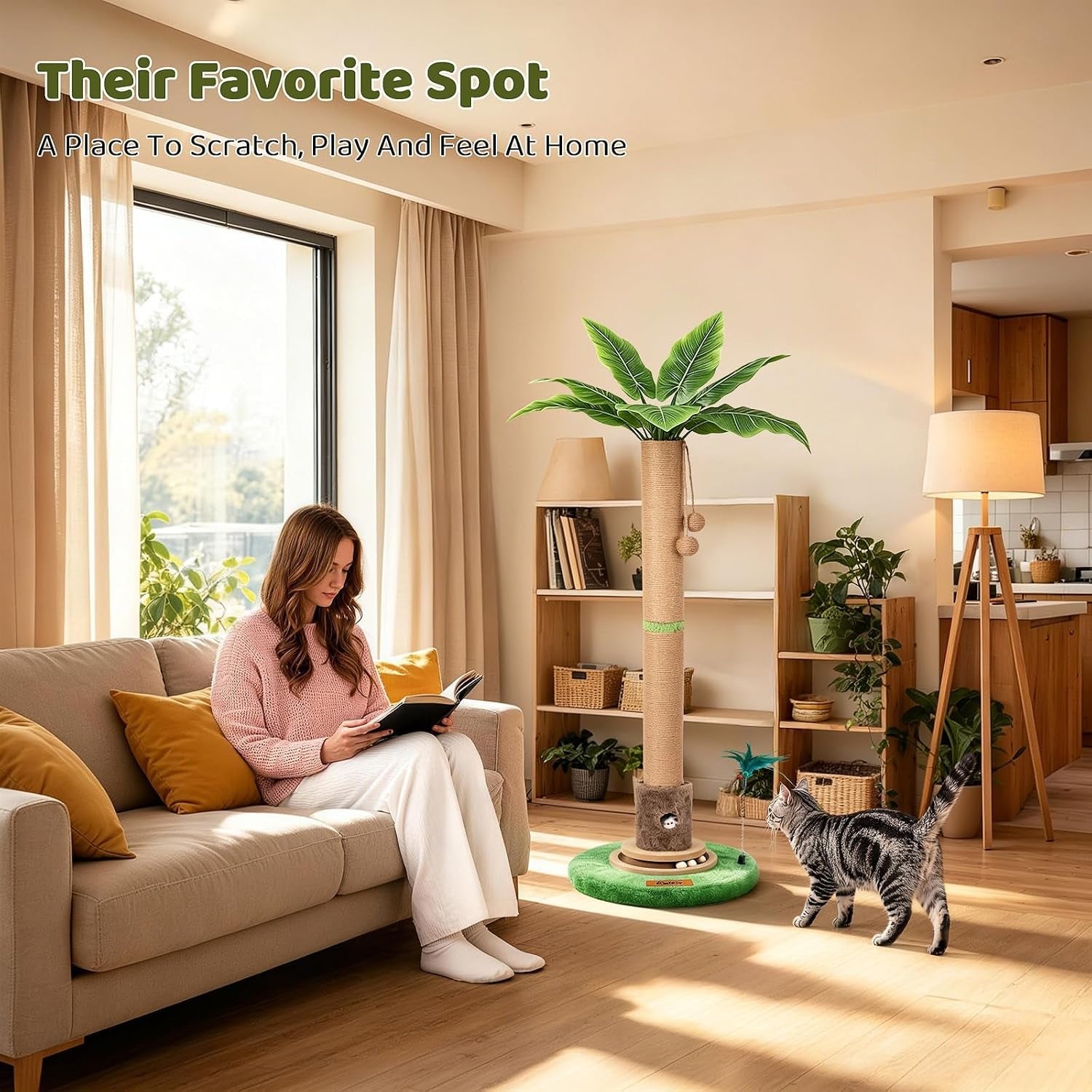 material-upgrade-famifit-50-8-plant-cat-scratching-post-tall-cat-tree-natural-sisal-rope-scratcher-with-solid-wood-ball-track-mouse-hole-interactive-design-for-indoor-cats-kittens