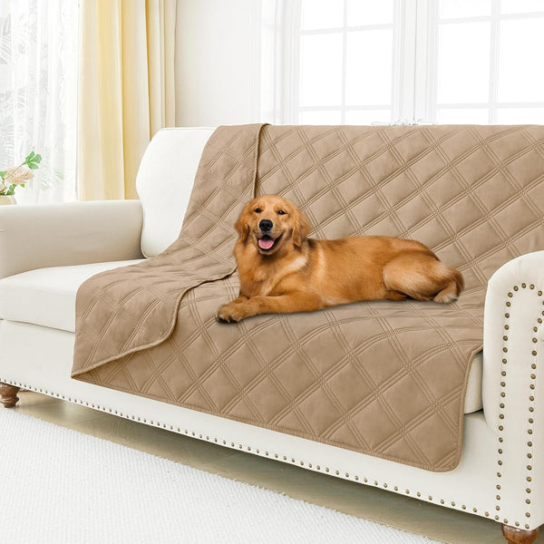 Smiry Waterproof Dog Bed Cover, Reversible Pet Blanket for Sofa Couch | Soft Washable Dog Blanket, Leakproof Couch Cover for Dogs Cats & Furniture Protection, 52X82, Grey/Dark Grey46