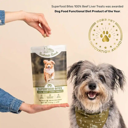BADLANDS RANCH by Katherine Heigl – Superfood Bite Freeze-Dried Raw Beef Liver Dog Treats – High Protein Single-Ingredient Snacks for Training, Rewards & Daily Wellness3