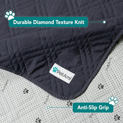 Petami Waterproof Couch Cover for Dogs, Non-Slip Leakproof Sofa Furniture Protector for Pet Cat, Machine Washable Bed Blanket for Car Seat, 102X82 Gray6