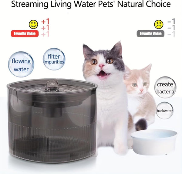 Cat Water Fountain Dog Water Dispenser Automatic Pet Fountain, Dogs Drinking Waterer Bowls Indoor Auto Watering Dish Animal Feeding & Drinking Quiet Waterfall with 1 Replacement Filter(61 Oz/1.8 L)6