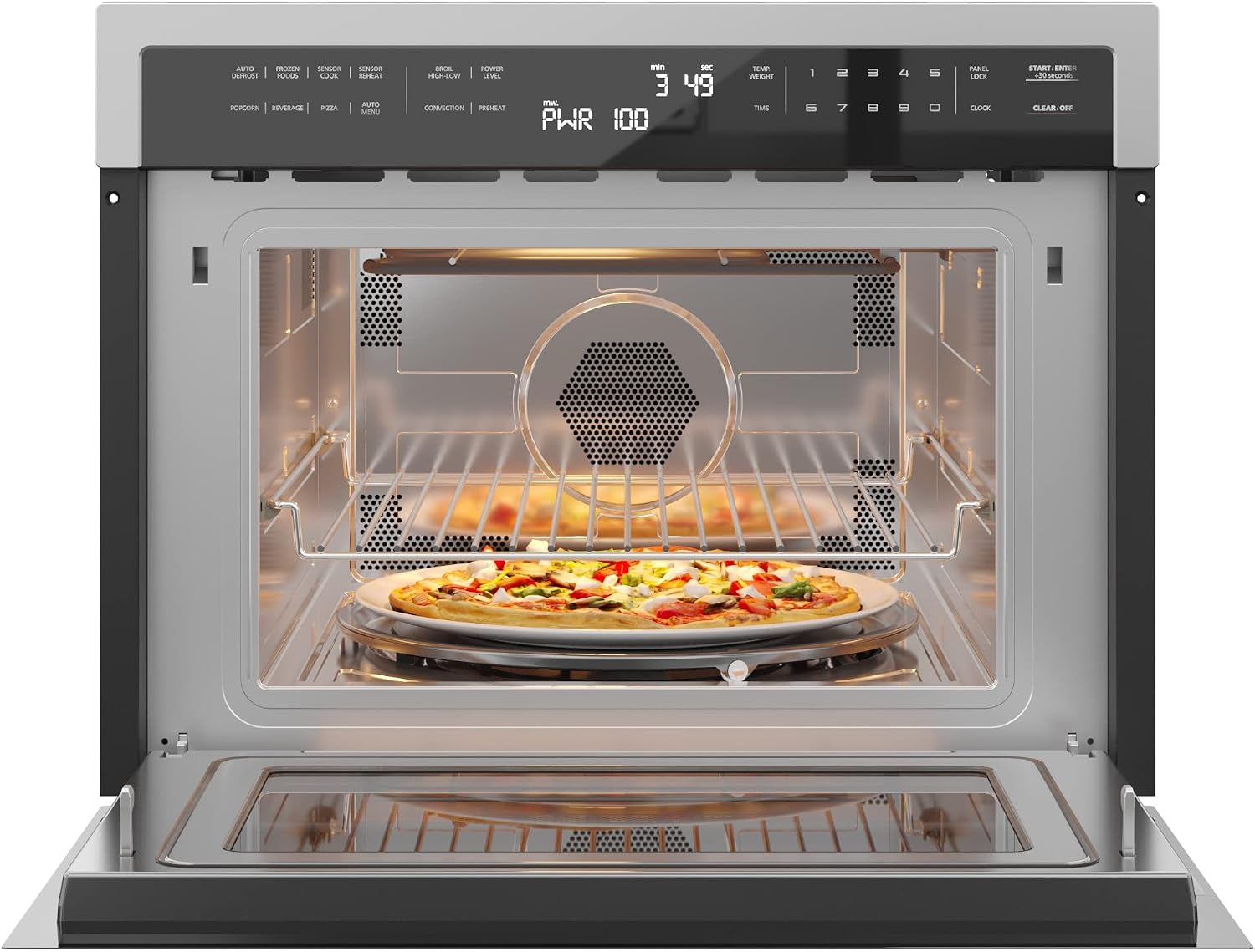 24-inch-built-in-oven-and-microwave-combination-with-broil-and-convection-heating-soft-close-door-1000-watt-power-with-nema-5-20p-plug-stainless-steel-finish-touch-control-lcd-display