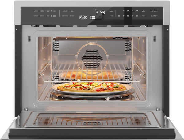 24 Inch Built-In Oven and Microwave Combination with Broil and Convection Heating, Soft Close Door, 1000 Watt Power with NEMA 5-20P Plug, Stainless Steel Finish, Touch Control LCD Display8