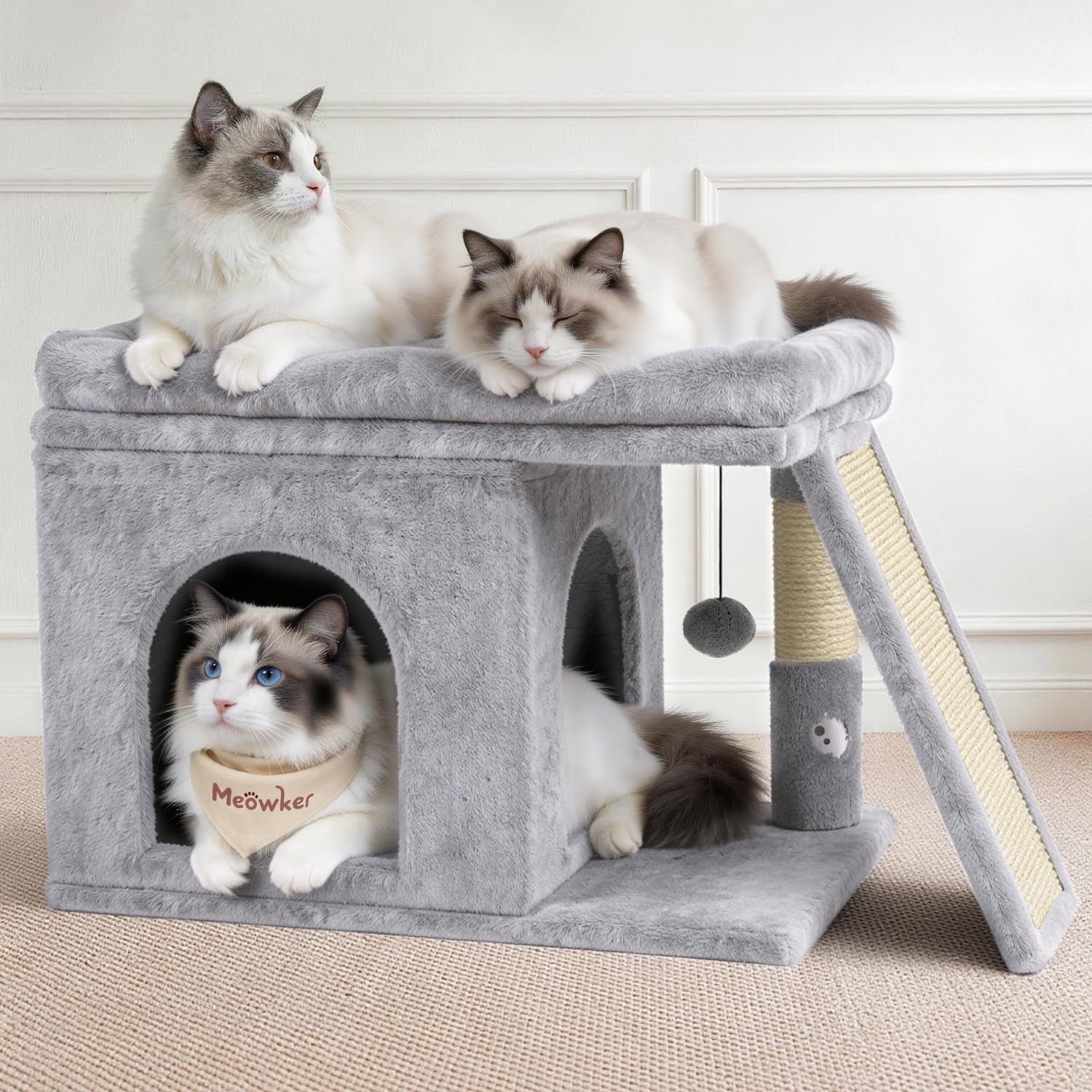 cat-tree-tower-bed-with-scratching-post-for-indoor-cats-dark-gray-modern-heavy-duty-sturdy-small-condo-equipped-with-platform-perch-hideout-ideal-rest-climb-area-for-kittens-large-cats