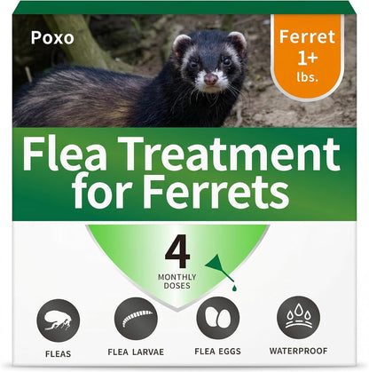 Ferret Flea Prevention, 4-Month Supply (2.5 Ml High-Volume Tube) for Multi-Ferret Households, 1 Lb+ | NDC Non-Nitenpyram Code1
