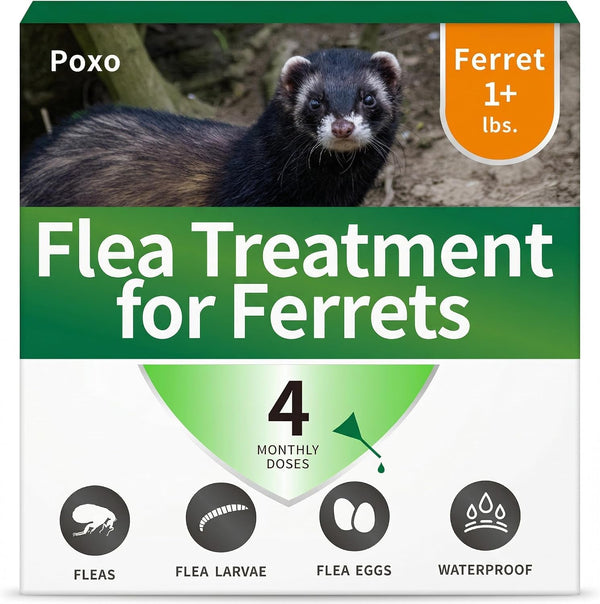 Ferret Flea Prevention, 4-Month Supply (2.5 Ml High-Volume Tube) for Multi-Ferret Households, 1 Lb+ | NDC Non-Nitenpyram Code1