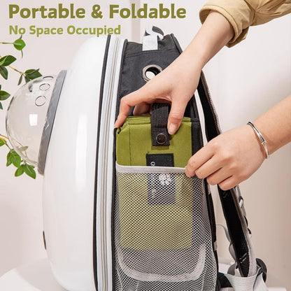 Portable Foldable Cat Litter Box - Waterproof, Leak-Proof for Outdoor Camping, Hotel Stays, Road Trips - Travel Essentials for Cats & Kittens (Green, Large)6