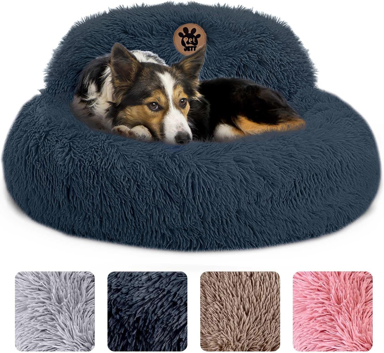 petjett-calming-dog-bed-medium-size-dog-30-donut-bed-washable-dog-bed-anti-slip-super-soft-fluffy-plush-round-dog-bed-anti-anxiety-premium-comfort-pet-bed-fits-dogs-upto-45-lbs-dark-grey