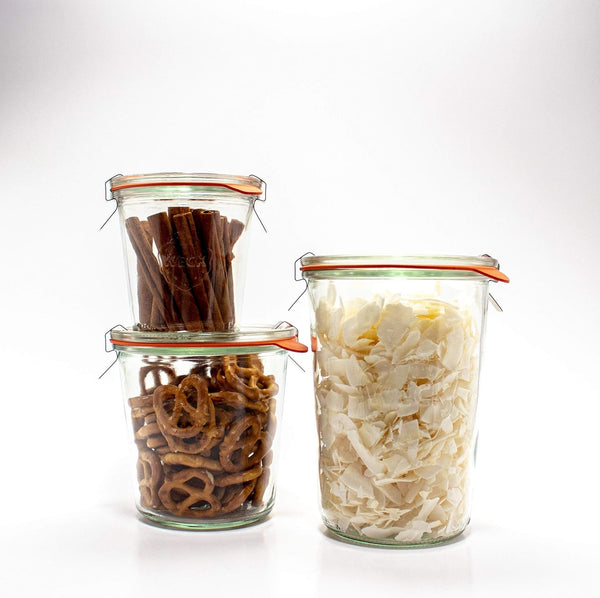 Canning Jars 742 Mold Jars Made of Transparent Glass - Eco-Friendly Canning Jar - Storage for Food, Yogurt with Air Tight Seal and Lid - 1/2 Liter Tall Jar Set - (2 Jars)5