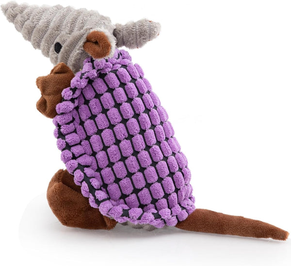 Hollypet Plush Squeaky Armadillo Chew Dog Toy for Small Medium, 8" | Cute Stuffed Armadillo Toy with Unique Grunt Squeaker & Textured Fabric for Teeth Cleaning. Great for Small & Medium Dogs26