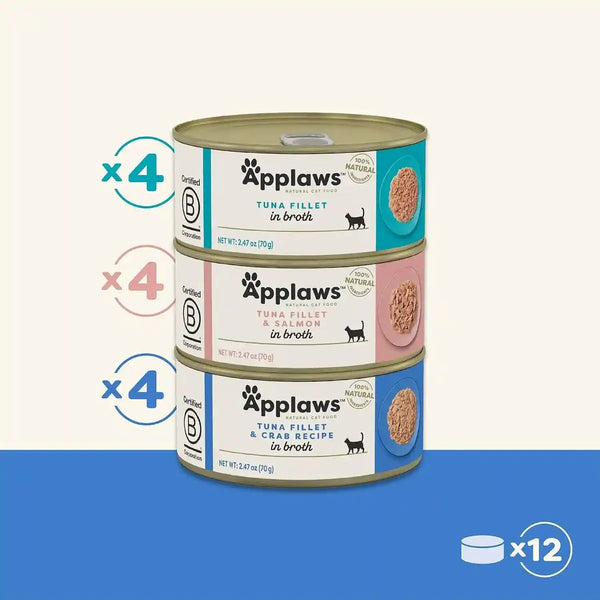 Applaws Fish Variety in Broth Wet Cat Food, 3-Flavor 12-Pack 2.47 Oz Cans | 100% Natural, High Quality Ingredients, High Protein, No Artificial Additives, Limited Ingredients7