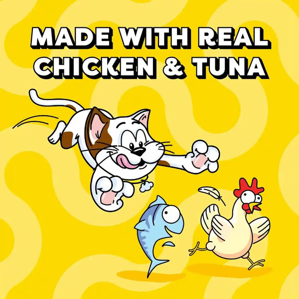 Temptations Lickable Spoons Wet Cat Treats, Chicken with Tuna, 4 Ct, 12Pk | 48 Spoons Total, Mess-Free Creamy Puree, Dual-Flavor per Spoon, Hand-Feed or Use as Food Topper, Real Chicken & Tuna4
