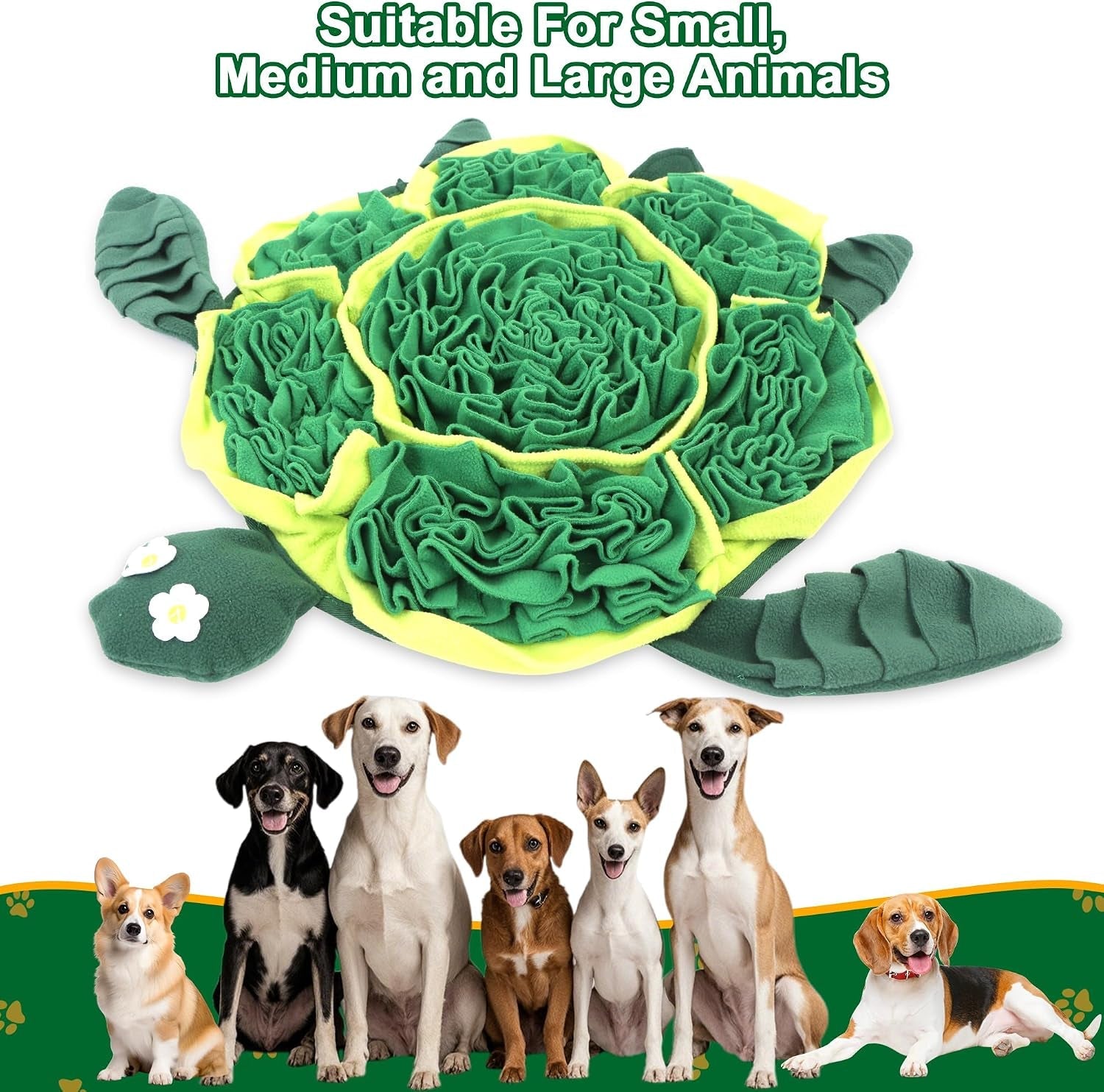 snuffle-mat-for-dogs-interactive-puzzle-feeding-game-for-stress-relief-foraging-skills-dog-toys-to-keep-them-busy-small-medium-large-dogs-turtle-design
