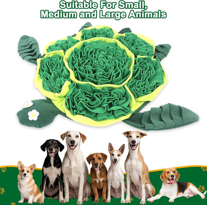 Snuffle Mat for Dogs - Interactive Puzzle Feeding Game for Stress Relief & Foraging Skills | Dog Toys to Keep Them Busy | Small/Medium/Large Dogs Turtle Design4