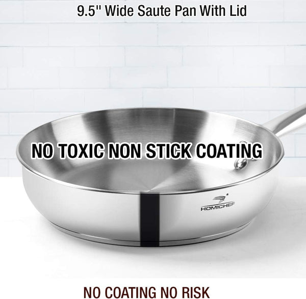 14-Piece Nickel Free Stainless Steel Cookware Set - Nickel Free Pots and Pans Set - Non-Toxic, Healthy Induction Cookware4