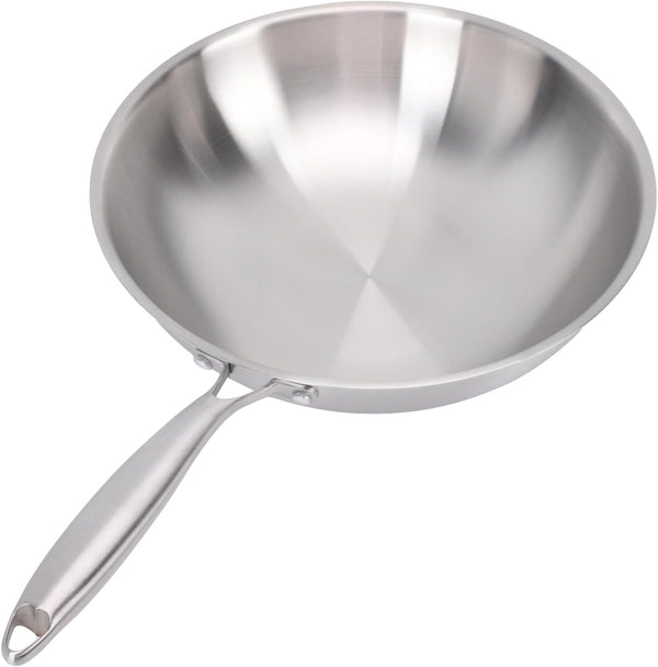 Stainless Steel Wok 12 Inch 304 Stainless Steel Stir Fry Pan 5 Ply (32CM)1