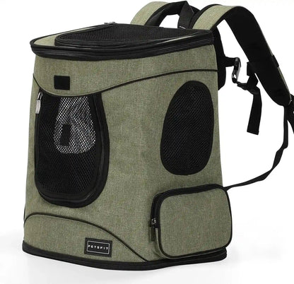 Petsfit Pet Backpack Carrier with Upgrade Waist Cushion Design to Better Fit the Waist, Suitable for Small and Medium Dogs Cats, and Rabbits up to 18 Pounds1