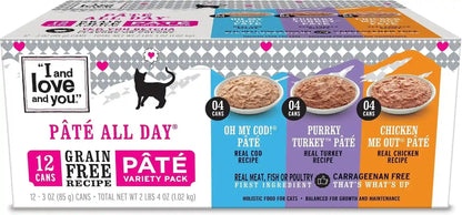 I and LOVE and YOU, Cat Food Variety, 3 Ounce, 12 Pack1