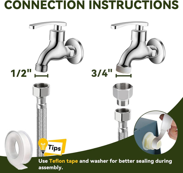 Enjoying Automatic Dog Water Dispenser with 59" Metal Water Pipe, Auto Fill Dog Water Bowl for 3/4" or 1/2" Male End Faucet, Large Automatic Waterer for Dogs Cats Chicken Pigs Livestock4