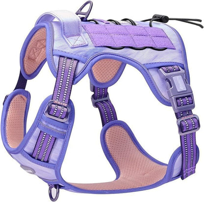 Auroth Tactical Dog Harness for Large Dogs No Pull Adjustable Pet Harness Reflective K9 Working Training Easy Control Pet Vest Military Service Dog Harnesses Army Yellow L11