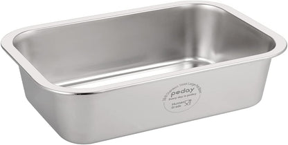 PEDAY 1.2 Gallon Large Dog Water Bowl | 18/8 Human Grade Stainless Steel - Silver Classic13