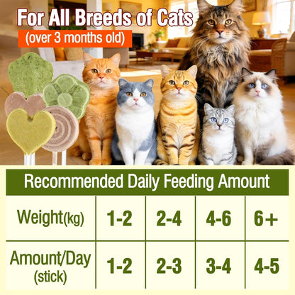 Freeze Dried Cat Treats, Cat Lollipop Treats Cat Grass Treats, Chicken Lollipops, High-Protein Nutrient Snacks - Interactive Cat Toy & Food Toppers (21Pcs)5