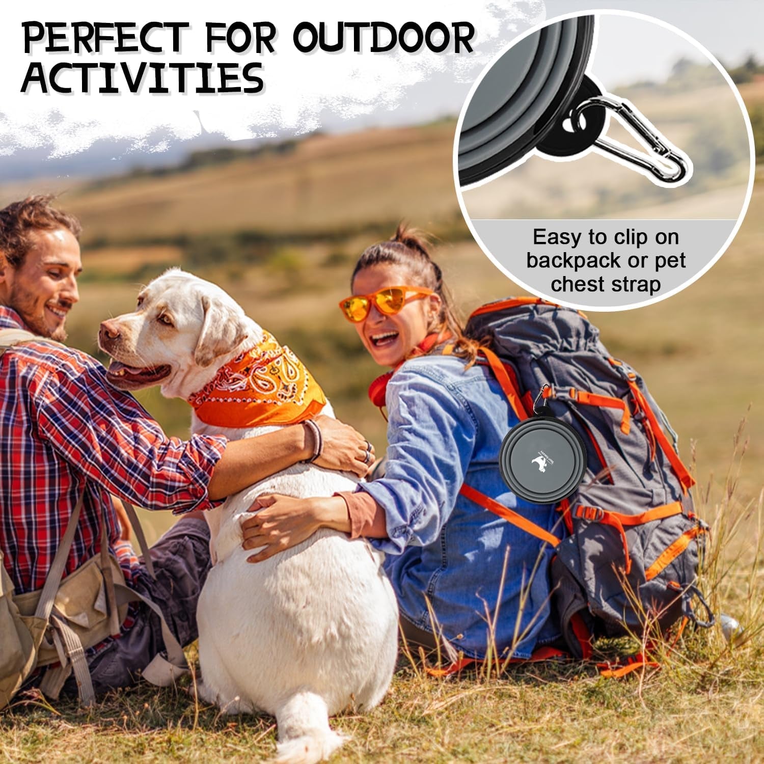 collapsible-dog-bowls-for-travel-2-pack-dog-portable-water-bowl-for-dogs-cats-pet-foldable-feeding-watering-dish-for-traveling-camping-with-carabiners-bpa-free-grey-black-small-pack-of-2