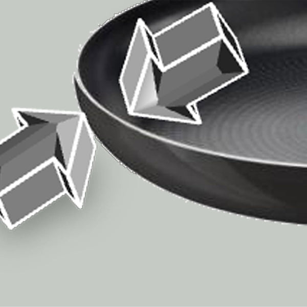 Tefal D52619 Resist Wok Pan | Safe Titanium Non-Stick Coating | Thermal Signal Temperature Indicator | Not Suitable for Induction Cookers | Easy Cleaning | Flame Protect Technology | Black | 28 Cm /2