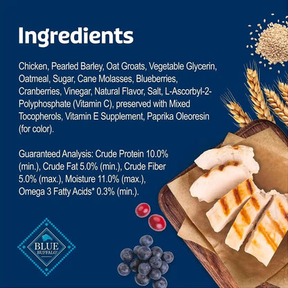 Blue Buffalo Soft & Chewy Health Bars, Baked with Real Chicken & Mixed Berries, Natural Dog Treats Enhanced with Vitamins and Minerals, 9 Oz. Bag6