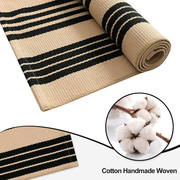 Front Door Mat 24"X51", Striped Porch Rug Outdoor Door Mat Fall Decor | Machine Washable Front Door Rug Welcome Door Mats outside Entrance Indoor Outdoor Rugs Cotton Woven Entry Rug for Porch/Patio4