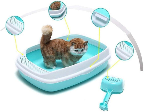 Dog Potty Training Toilet ﻿ Open Cat Litter with Pedal Toilet Large Space Capacity Sand Bowl Pet Supplies(Pink)3