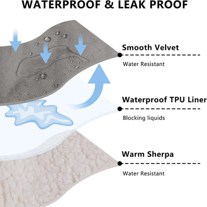 Waterproof Blanket for Dogs - Pet Throw as Furniture Protector | Cozy Sherpa & Smooth Velvet, Reversible and Machine Washable, for Couch and Bed, 60"X80", Dark Grey2