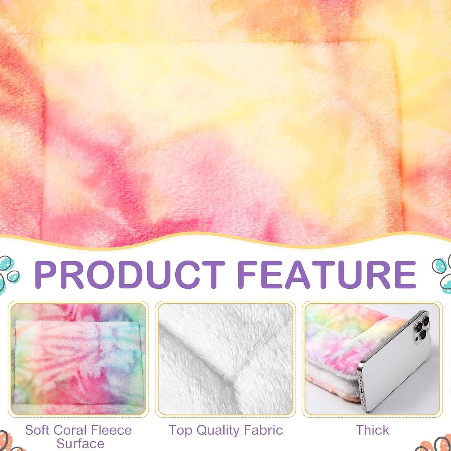 haull-4-pcs-waterproof-guinea-pig-bedding-soft-dog-cat-bed-crate-mat-small-animal-plush-cage-liners-rabbit-bunny-kennel-pad-reversible-cozy-pee-thickened-hamster-padtie-dyed-13-x-10-inch