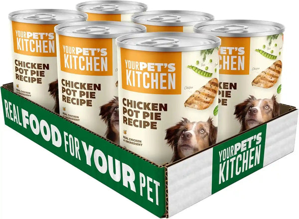 Your Pet'S Kitchen Wet Dog Food, Chicken Pot Pie — Real Chicken, Slow Simmered Pâté, Grain-Free — 13.2 Oz Cans (Pack of 6), Made in USA, Complete & Balanced10