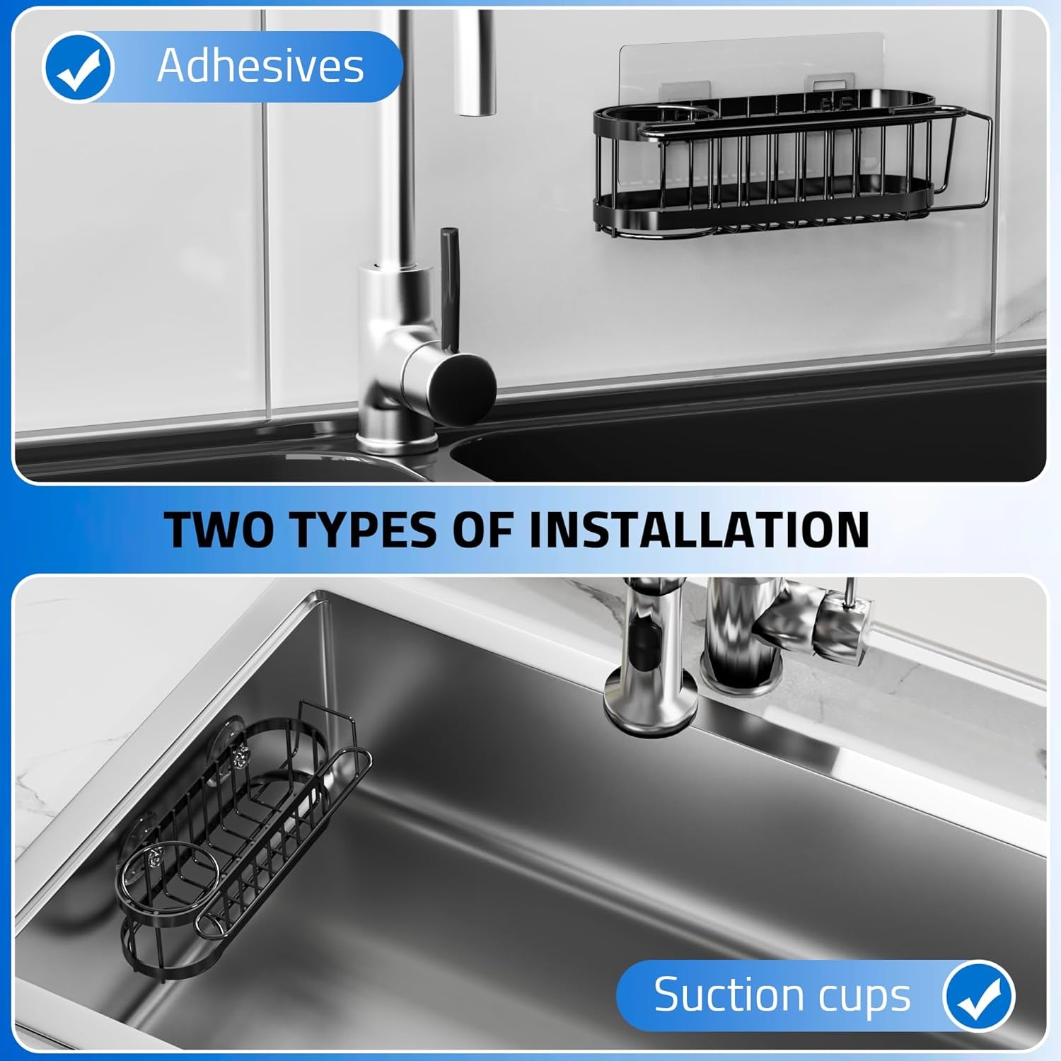 kitchen-sink-caddy-sponge-holder-in-the-sink-stainless-steel-kitchen-sink-organizer-brush-holder-dish-cloth-hanger-sink-stopper-holder-suction-cup-black