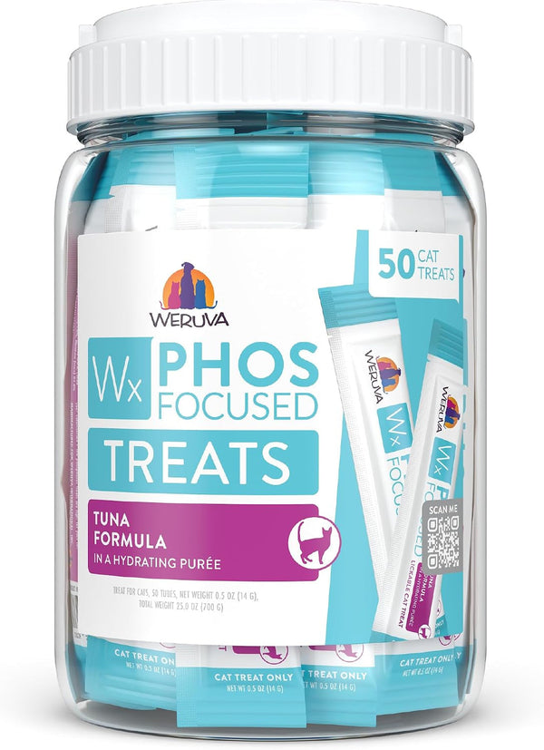Weruva Wx Phos Focused, Lickable Cat Treats Variety Pack, 0.5Oz Tube, Pack of 2411