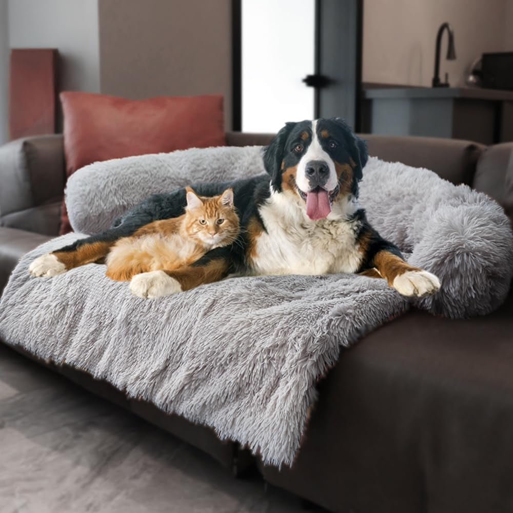 calming-dogs-cats-bed-mats-dog-pad-washable-removable-couch-cover-plush-long-fur-mat-for-pets-waterproof-lining-perfect-for-small-medium-and-large-dogs-and-cats-gradient-gray-36x31